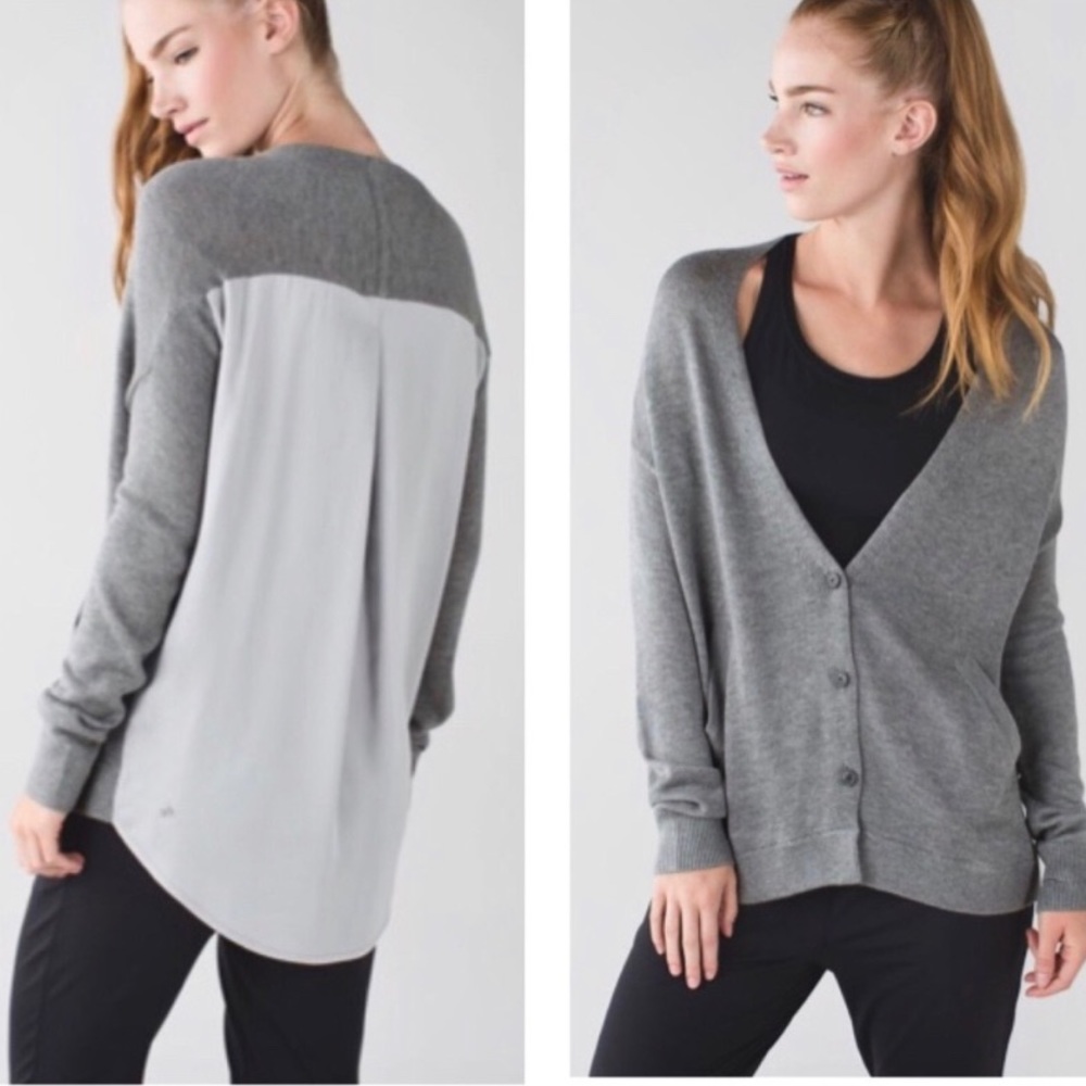 Lululemon Cardi In The Front Cardigan Sweater Sz 6
